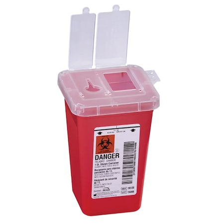 Bemis Biohazard Container, Mini, 1 Quart, Red, 5 per Case, 5PK 100032