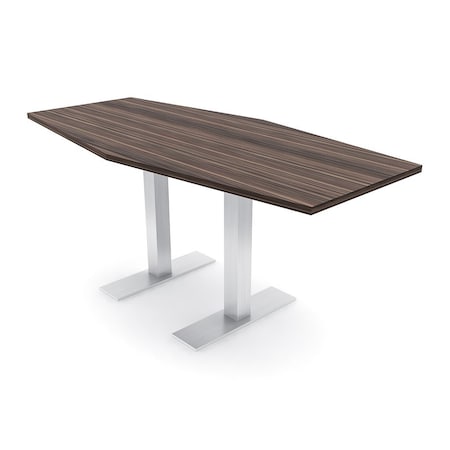 Skutchi Designs 6ft Hexagon Conference Table With Power | Harmony Series | 6 Person Meeting Room Table HAR-HEX.IR-36X72-T-H3041-NA