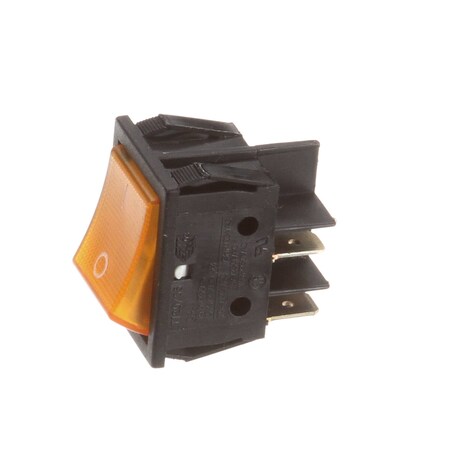 Star Rocker Switch, DPST, 20 Amp, Amber Lighted 2E-Z3156