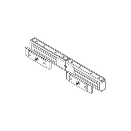Schlage Electronic Security 1500lbs (Per Leaf) Double Electromagnetic Lock 628/US28 Satin Aluminum M492P-628