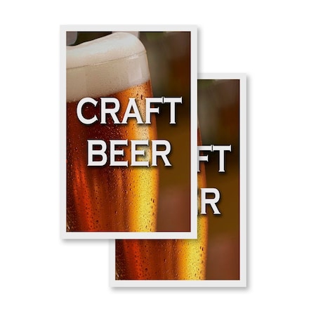 Signmission Craft Beer, Vinyl Decals Only 24 Inch x 36 Inch, Vinyl Decal, 2PK DSB-2436-2PACK-Craft Beer