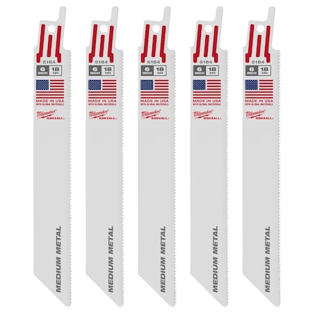 Milwaukee Tool 6" 18 TPI SAWZALL Blades (50 Pk) 48-01-6184