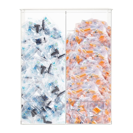 Origin Dispensing Solutions Bulk Dispenser-Double-Tall-PETG-Clear BK21X01CL