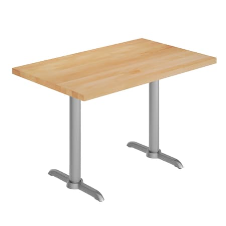 Flash Furniture Bennett 30 in x 48 in Solid Wood Indoor Tabletop in Natural with Dual 5 in x 22 in Dining Height GSF-REC3048-NAT-T0522S-GG