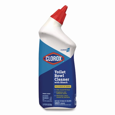 Clorox Toilet Bowl Cleaner with Bleach, Fresh Scent, 24oz Bottle 00031