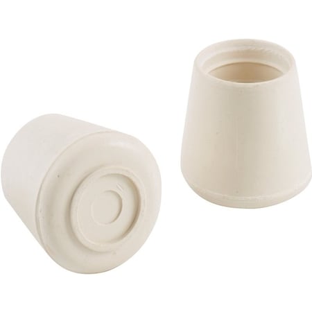 Shepherd Hardware Furniture Leg Tip, Round, Rubber, Off-White, 1-1/4 in Dia 9223