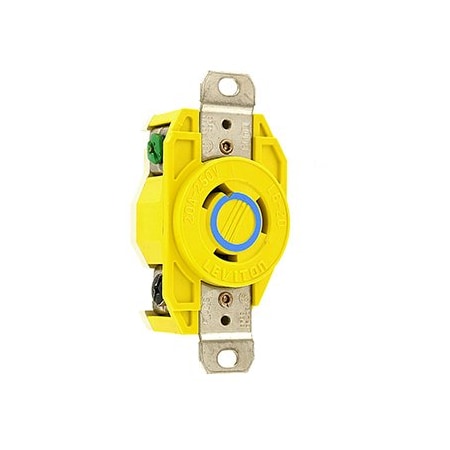 Leviton Corrosion Resistant, Industrial Grade Receptacle 20 Amp, 250 Volt 23CM-20