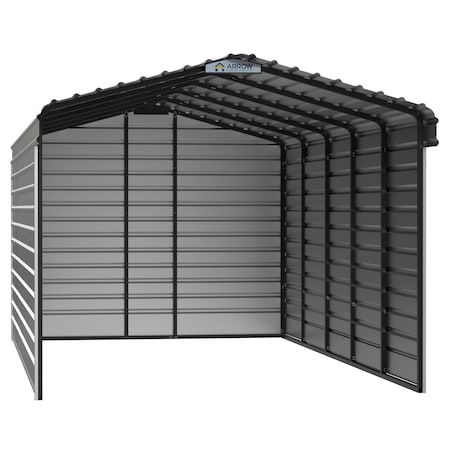 Arrow Storage Products 12 x 24 x 9 ft Eggshell Steel Carport with 3 Wall Kits CPH122409ECL3