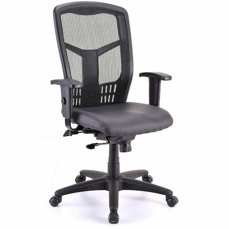 Lorell Executive High-Back Swivel Chair, Black LLR86245