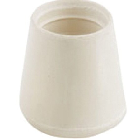 Shepherd Hardware Furniture Leg Tip, Round, Rubber, Off-White, 7/8 in Dia 9754