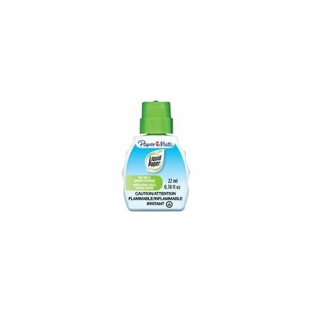 Paper Mate Liquid Paper Fast Dry Correction Fluid, 22 mL, Bright White, Fast-drying, 1 Dozen 5640115K