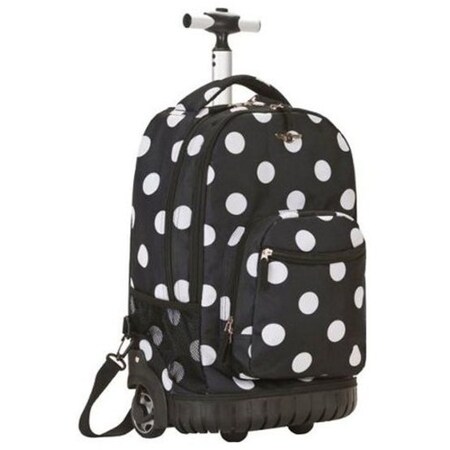 Rockland Rockland R02-BLACK DOT 19 in. Rolling Backpack Rockland R02-BLACK DOT