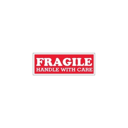 Bubblefast 1 1/2 x 4'' - ''Fragile - Handle With Care'' Labels BFSCL203