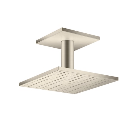 Axor ShowerSolutions Showerhead 250 Square 2-Jet Ceiling Connection, 1.75 GPM in Brushed Nickel 35319821