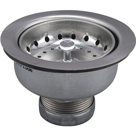 Plumb Pak Basket Strainer with Locking Shell, 438 in Dia, Stainless Steel, Venetian Bronze 1435SS