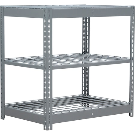Global Industrial 3 Shelf, Commercial Duty Boltless Shelving, Starter, 36"W x 12"D x 36"H, Wire Deck B3165692