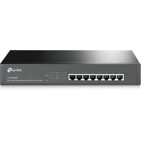 Tp-Link 8-Port Gigabit Desktop/Rackmount Switch w/ 8-Port Poe+ TL-SG1008MP