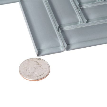 Apollo Tile Coin Gray 11 in x 12.6 in Glass Glossy Floor and Wall Mosaic Tile 4.81 sqft/case, 5PK APLHB88097A
