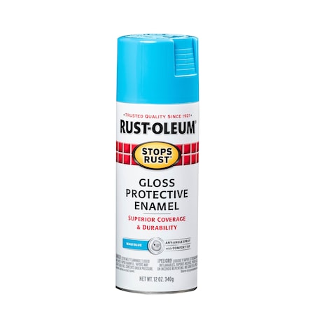 Rust-Oleum Spray Paint, Maui Blue, Gloss, Solvent, 12 oz. 269292