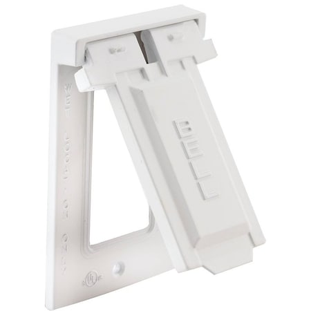 Hubbell Weatherproof Cover, 1 Gang, Aluminum, Flip/Snap, GFCI Cover Type 5103-1