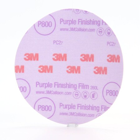 3M Finishing Film Abrasive Disc, Aluminum Oxide, P800 Grit, Coated Type, 260L 7100122792