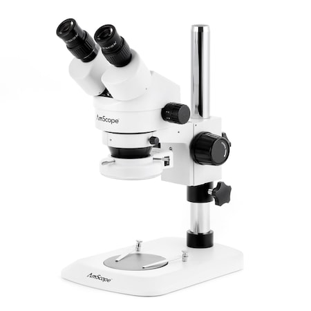 Amscope SM-1 Zoom Binocular Stereo Microscope 3.5X-90X w/144 LED Compact Ring Light and 10MP USB 2.0 C-moun SM-1BNZ-144S-10M