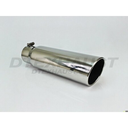Different Trends BOLT-ON 4INX18IN ROLL ROLLED SLANT & SLANT DIESEL EXHAUST TIPS 4.00IN BQ9-405018RSL