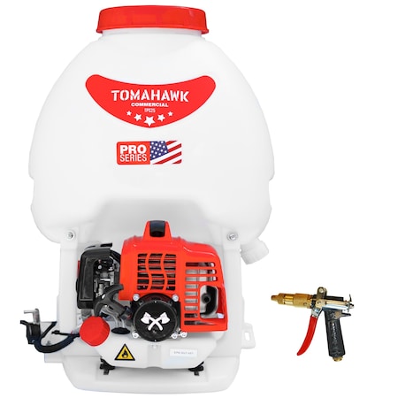 Tomahawk Power Backpack Sprayer, 63 in L Hose TPS25 + FG