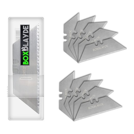 Boxblayde Blade, Steel, Straight, 2 7/16 in L, PK10 BBSTR10PK