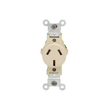 Leviton Commercial Grade Single Receptacle, 20 Amp, 125/250 Volt 5032-I
