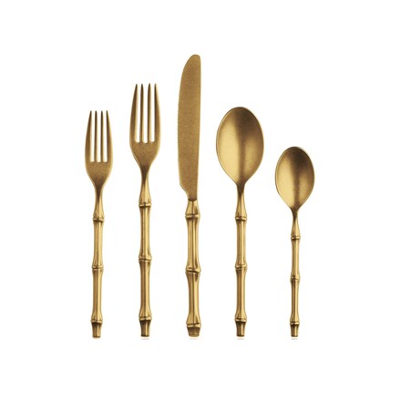 Mepra Bali Flatware Set - 20 Pieces - Pewter Gold 101522020PO