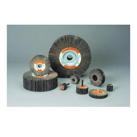 Standard Abrasives SMALL FLAP WHEEL, 2 IN DIA WHEEL, 1 IN W FACE, .25 DIA SHANK, 120 7000122202