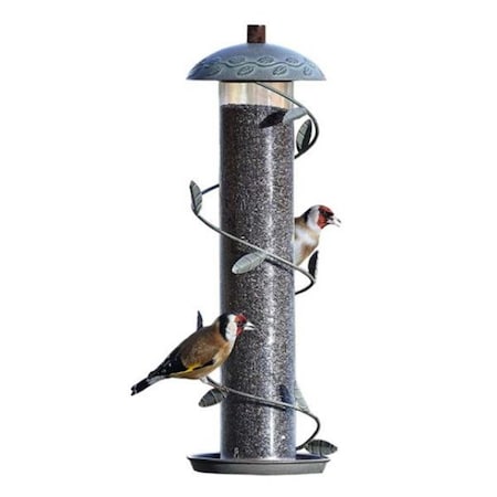Gardman Usa Gardman Peckish Secret Garden Spiral Decorative Metal Seed Wild Bird Hanging Feeder 60052106X