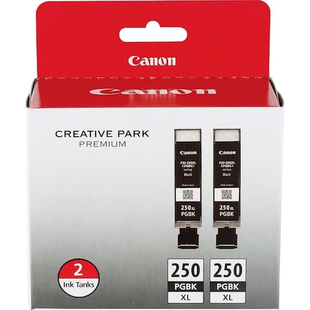 Canon Cartridges, Ink, C, M, YPK2 PGI250XL2PK