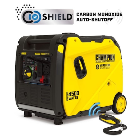 Champion Power Equipment Portable Generator, Gasoline, Electric, Recoil, Wireless Remote Start, 120V AC 201324