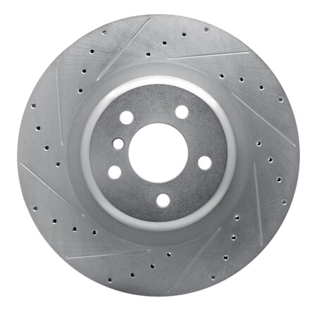 Dynamic Friction Co DFC Brake Rotor - Drilled and Slotted - Silver 631-31148L