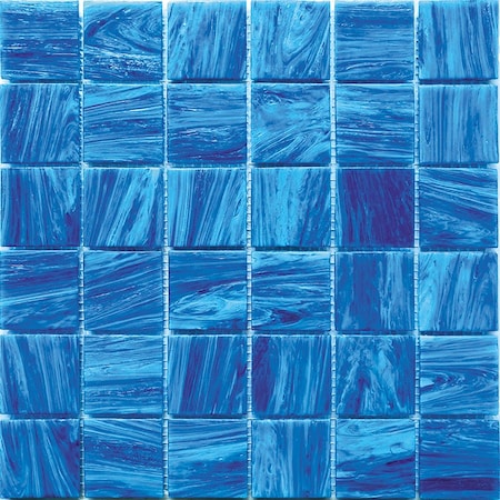Apollo Tile Celestial 12 in. x 12 in. Glossy Ultrmarine Blue Glass Mosaic Wall and Floor Tile 10 sq. ft./case 10-pack APL2ST88BL548