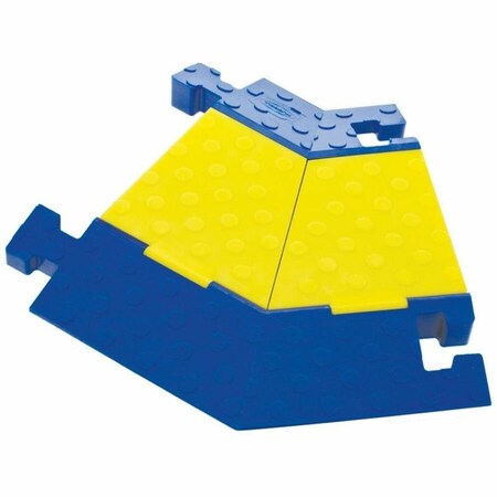 Hubbell Wiring Device-Kellems Cable Protector 45 Deg Right Turn, 2-3/8 in H, 25 in L, 20 in W, 5 Channel, Polyurethane HBLTT545RB