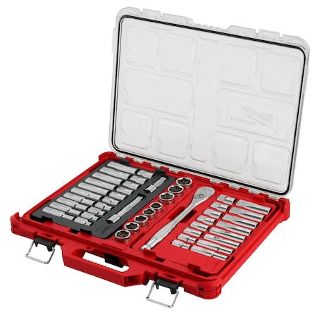 MILWAUKEE Mechanic Hand Tool Set,1/2 in Drive Size (48-22
