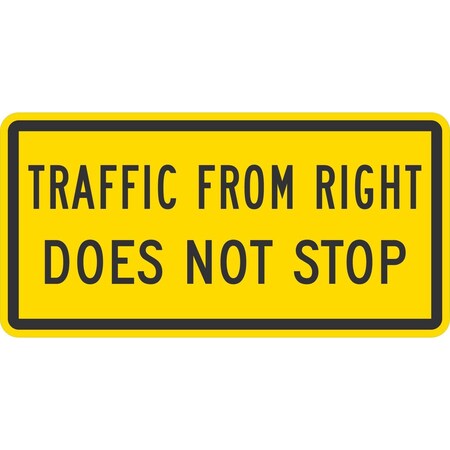 Lyle Traffic from Right Does Not Stop, 36x18, Engineer Grade, Yellow G-15783-EG_36x18