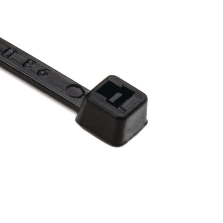 Hellerman Tyton High-Temp Cable Tie, 4" Long, 18lb Tensile Strength, PA66HSUV, Black, 1000PK 111-01916