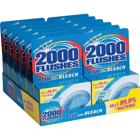 2000 Flushes Blue Plus Bleach Bowl Cleaner Tablets, 3.5 oz, 12PK 208017