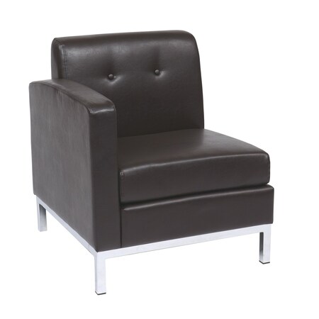 Osp Home Furnishings Wall Street  Armchair Left Arm Facing, Espresso WST51LF-E34