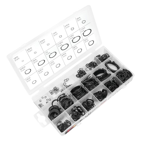 Performance Tool External Retaining Ring Assortment, 300 Pieces PTW5212