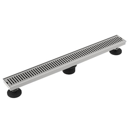 Vigo Elan 24 in. Linear Shower Drain in Brushed Nickel VG07002BN