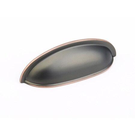 Schaub 4-5/8in Overall; 3in Center to Center Traditional Cup Pull Michelangelo Bronze Finish 731-MIBZ