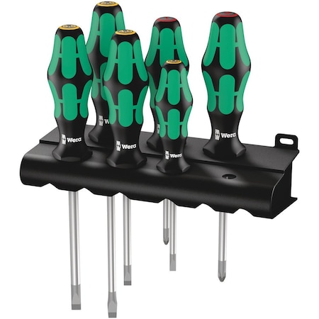 Wera 334/6 Rack Screwdriver set Kraftform Plus Lasertip and rack, 6 pieces 5105650001
