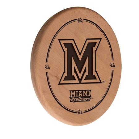 Holland Bar Stool Co Miami University (OH) 13" Laser Engraved Solid Wood Sign WSgnLNatMia-OH
