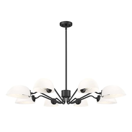 Z-Lite Breton Matte Black 8 Light Chandelier 3048-8MB
