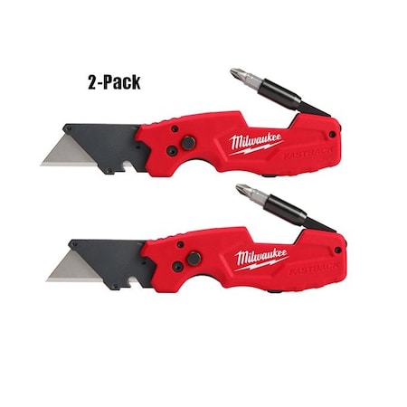 Milwaukee Hand Trucks 2-Pack of  6-IN-1 FASTBACKS Folding Knives 48-22-1505D